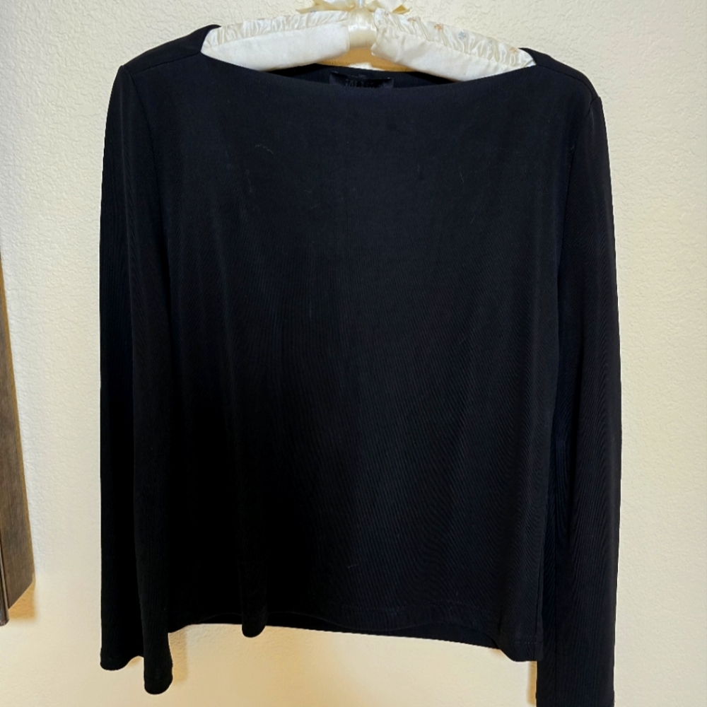 $1395 THE ROW Black Boat Neck Dress Top XS 0 ❤️